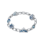 Silver Celestial Reliquary Bracelet with blue symbolic charms