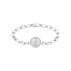 Silver Chrism Seal Bracelet with octagonal Chi-Rho medallion