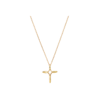 Gold Pilgrim Reliquary Pendant with open cross