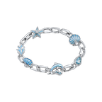 Silver Tidal Reliquary Bracelet with ocean charms